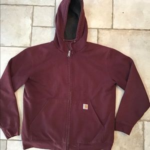 Carhartt 100072 - Sherpa Lined Zip Front Hooded Sweatshirt